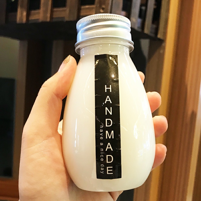 创意水滴瓶 pet一次性塑料瓶200ml水果瓶奶茶杯冷饮瓶外卖饮料瓶