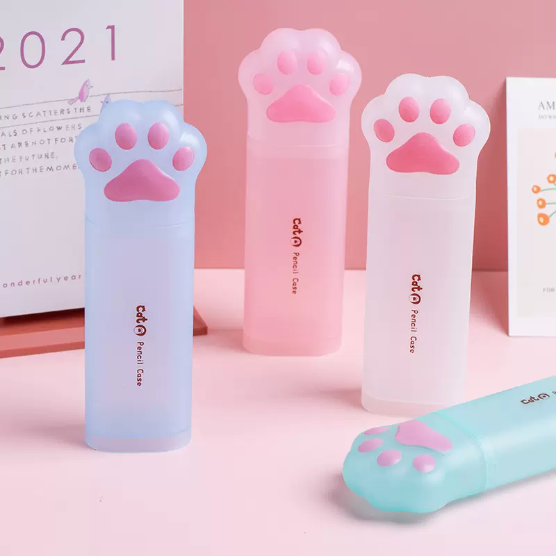 创意文具盒潮少女心可爱猫爪笔袋女可爱个性搞怪日系文艺多功能大