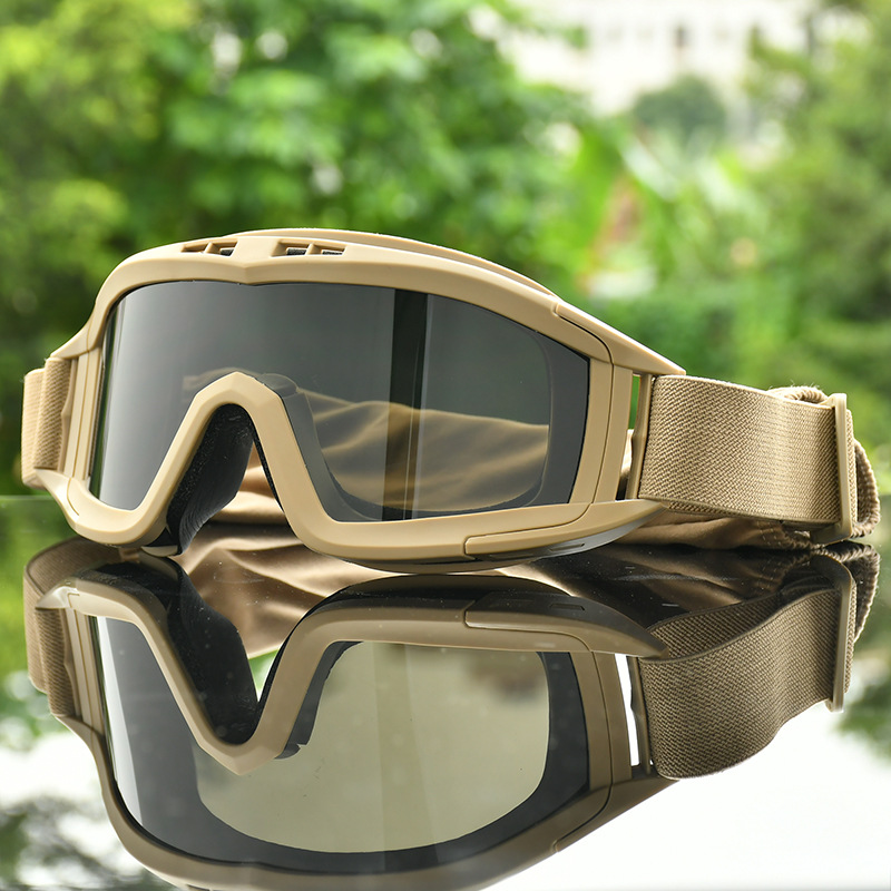 Gafas Tácticas de Protección Anti-explosión de TPU y PC Antivaho para Tiro y Juegos CS