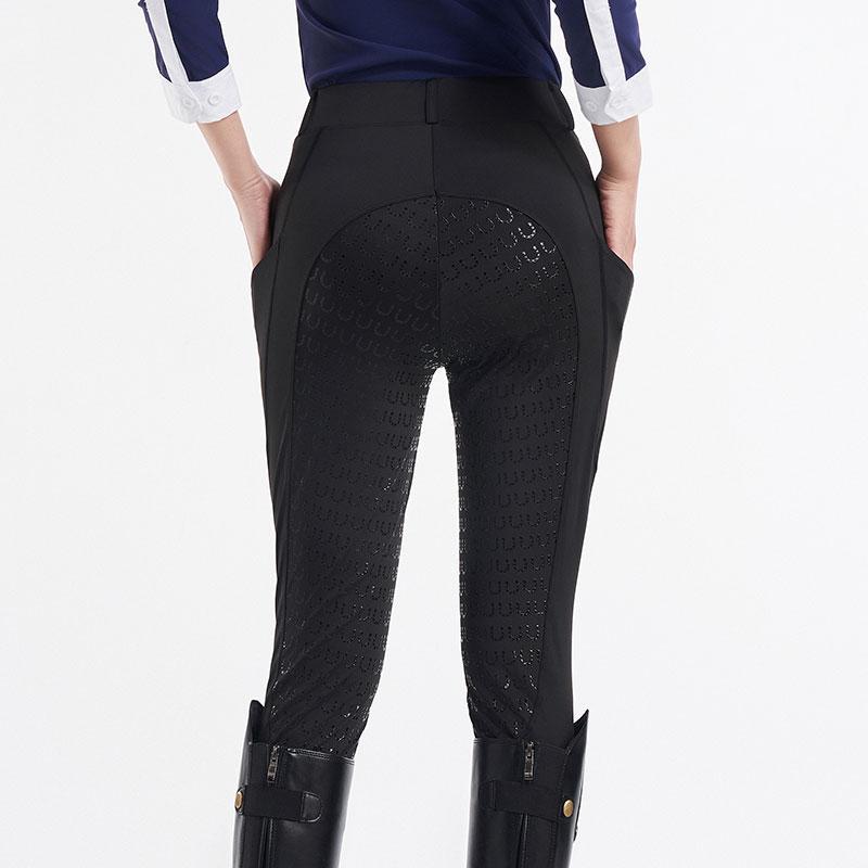 Women's Riding Full Silicone Non-Slip Wear-Resistant Double Side Pockets Tight High Waist Tummy Control Breathable_voghion.com