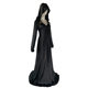 Resiant Evil 8 Village City COS Costume Moth Female Vampire Lady Black Long Dress cosplay Halloween Costume