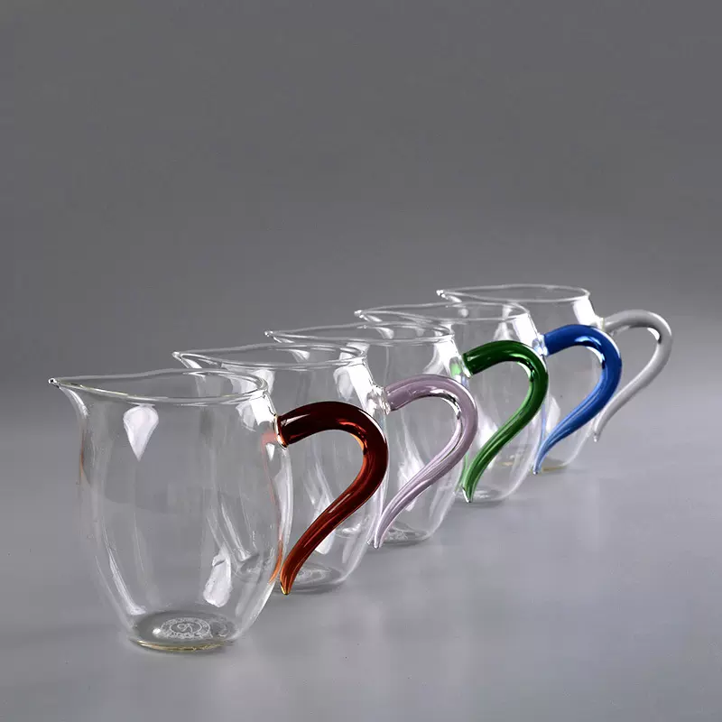 现货销售彩色把手公道杯多种规格企鹅分茶器家用功夫茶具茶海