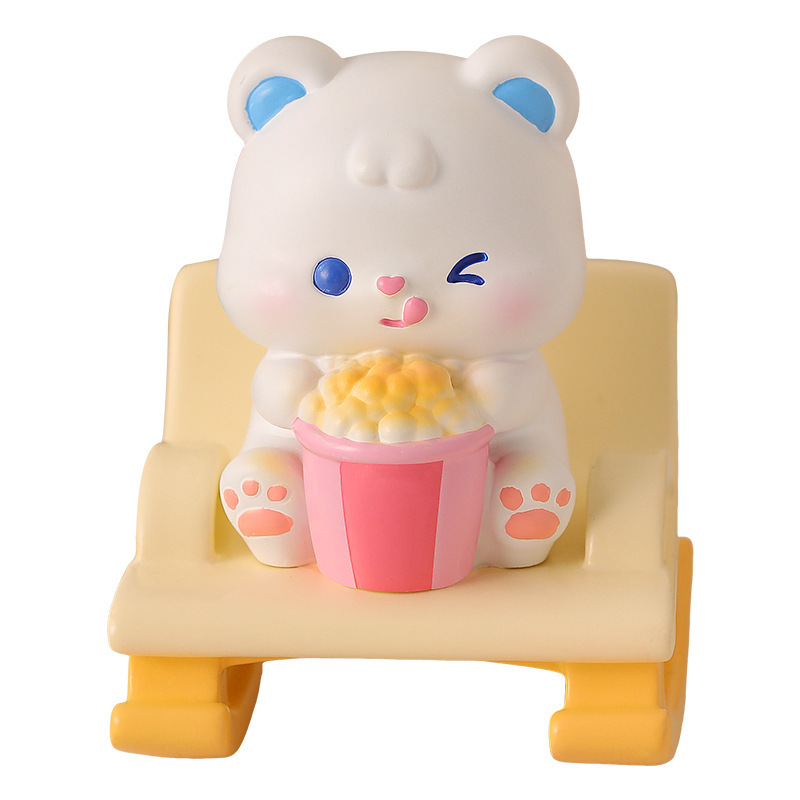 ハイエンドの動物ロッキングチェア装飾品かわいい漫画オフィスワークステーション感情癒し装飾誕生日ギフト|undefined