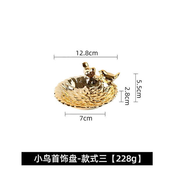 Bird Jewelry Plate-Model 3 Golden