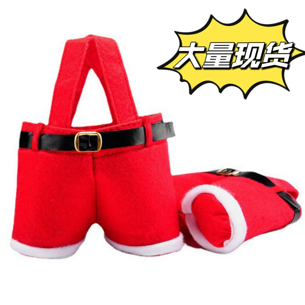 Подарочный пакет-сумка для игрушек и сладостей в виде Санта-Клауса, милый пакет для винных бутылок, готовый рождественский подарочный пакет-чулок