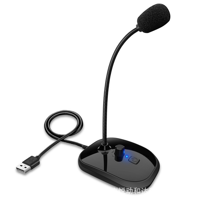 USBコンピュータマイクノートゲーム音声k歌マイク録音ライブデスクトップ有線コンデンサ麦|undefined