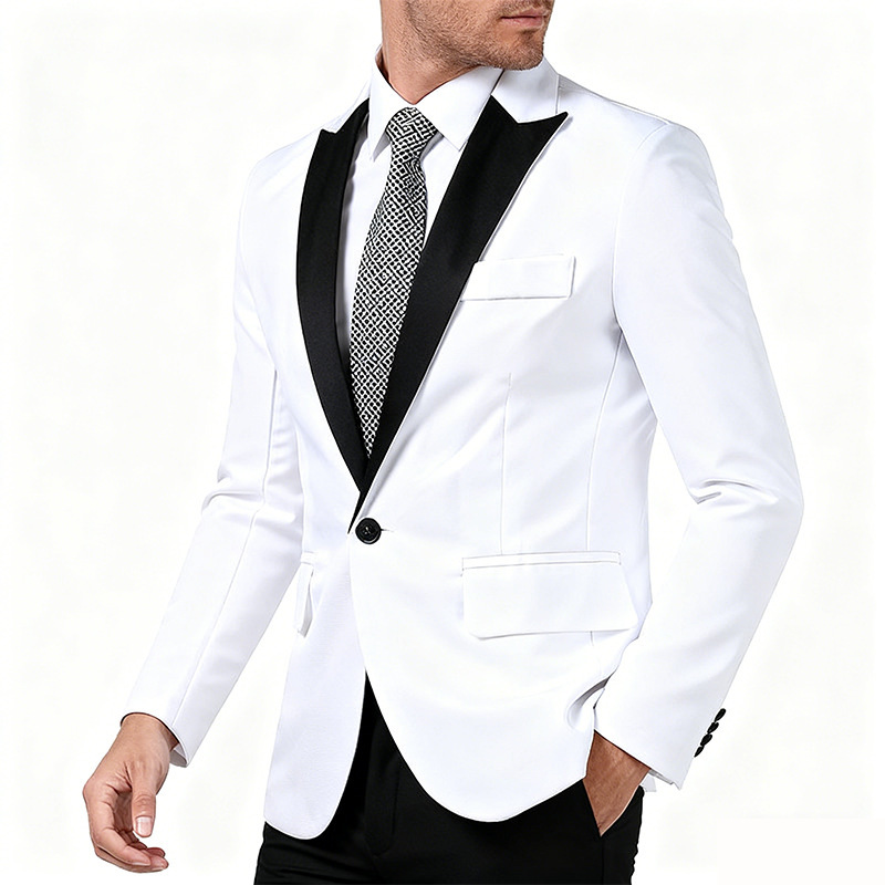 Amazon Cross-Border Foreign Trade Spring and Autumn New Men's Blazer European Size Loose Patchwork Suit Jacket Amazon Cross-Border Foreign Trade Spring and Autumn New Men's Blazer European Size Loose Patchwork Suit Jacket