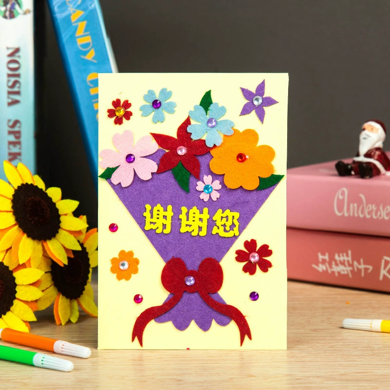 Three dimensional cartoon postcard for students, DIY, Birthday gift