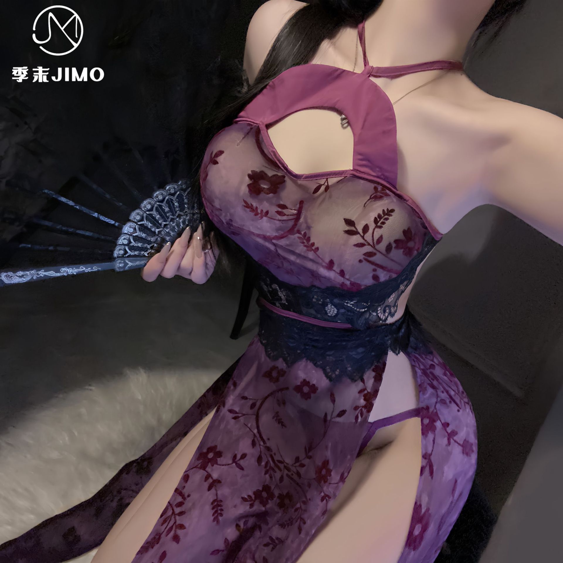 퍼플 리듬 뷰티 [치파오+티팬츠]