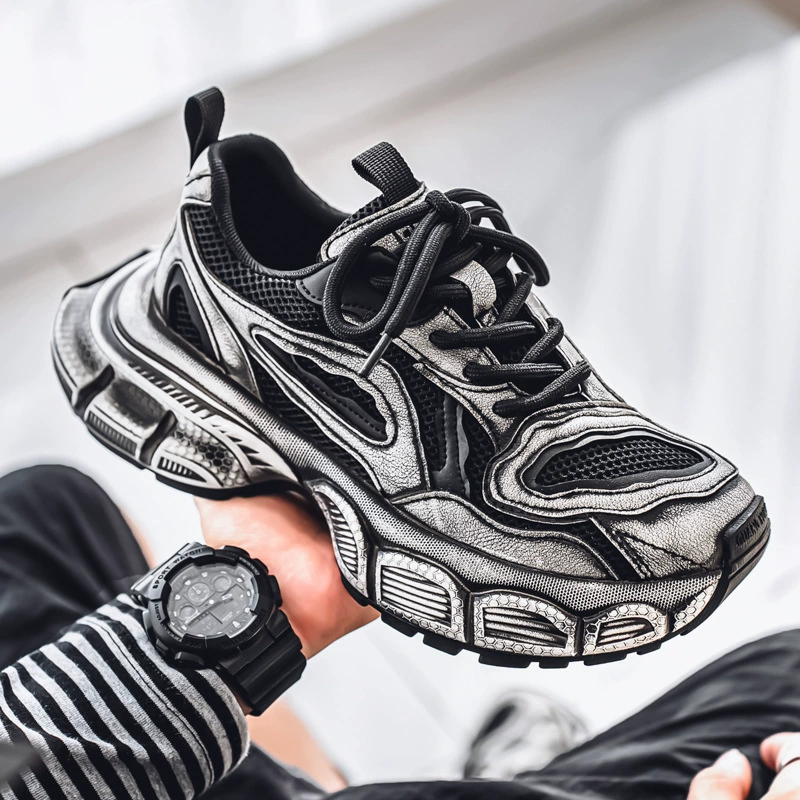 Мужская обувь 2024 Летняя новая сетка дышащая спортивная повседневная обувь для подростков