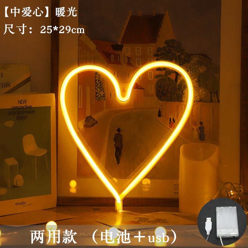 Transfronterizo ins Nueva Santa propuesta confesión luz de neón luz LED luz de modelado decoración del dormitorio Internet celebridad luz decorativa de la noche