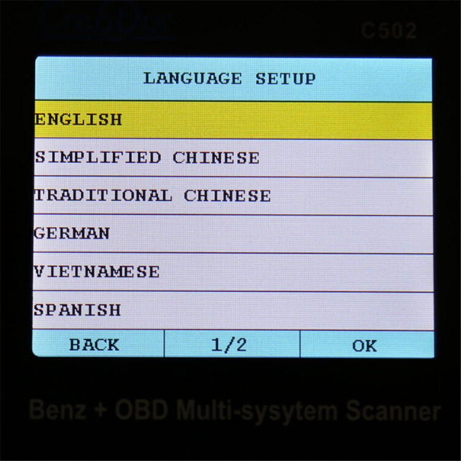 Creator C502 Benz & OBDII/EOBD SCANNER Genuine Automotive Fault Detection and Diagnostic Device