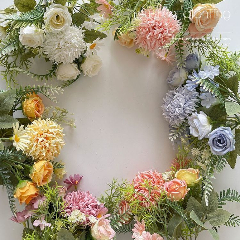 假花仿真花束小清新拉丝玫瑰绣球绢花塑料花干花捧婚庆装饰摆设|undefined