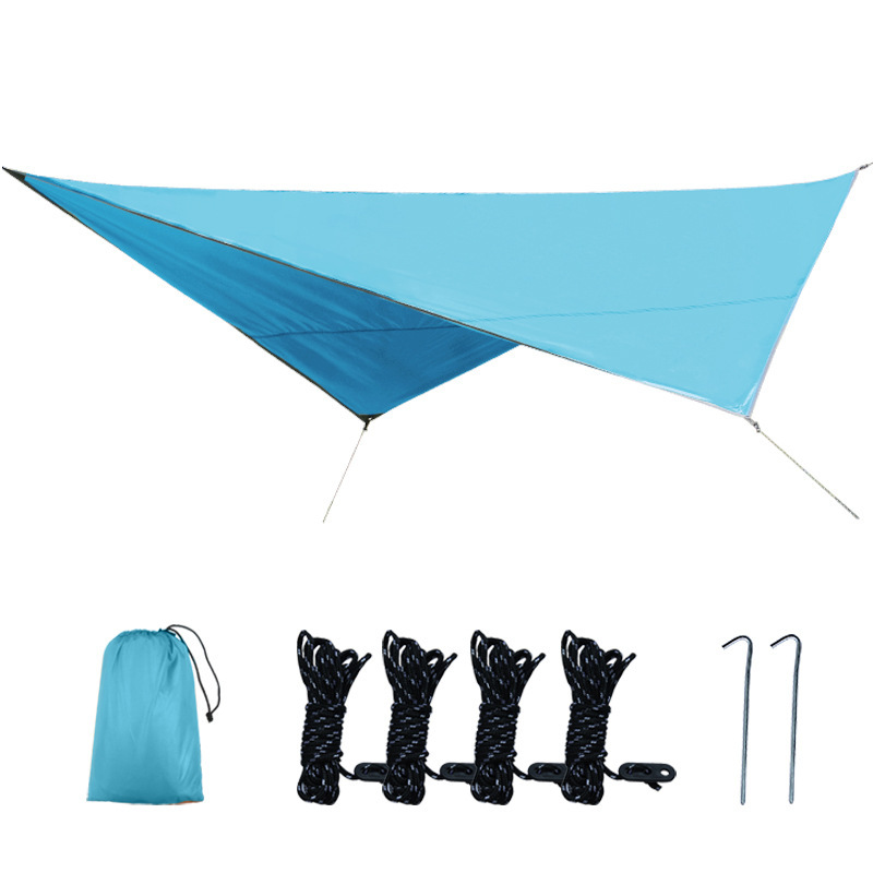 户外天幕野营帐篷菱形方形涂银露营遮阳棚便携防晒防雨牛津布凉棚