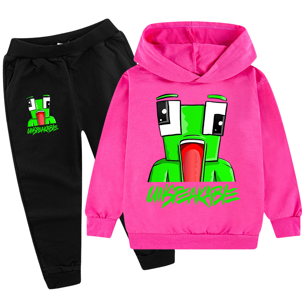 Hot selling unspeakable printed pattern children's clothing set hoodie hoodie+pants_voghion.com