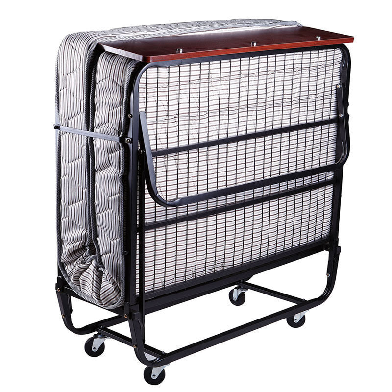 Hotel Extra Bed Folding Bed, Guesthouse Extra Bed, Movable Folding Bed with Wheels, Nanny Bed, 1.1m Wide
