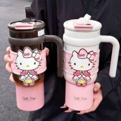 サンリオ スターライトアイスバーカップ ポータブル保温 大容量 ダブルドリンク クロミ 可愛い子供用カップ 車載カップ 卸売