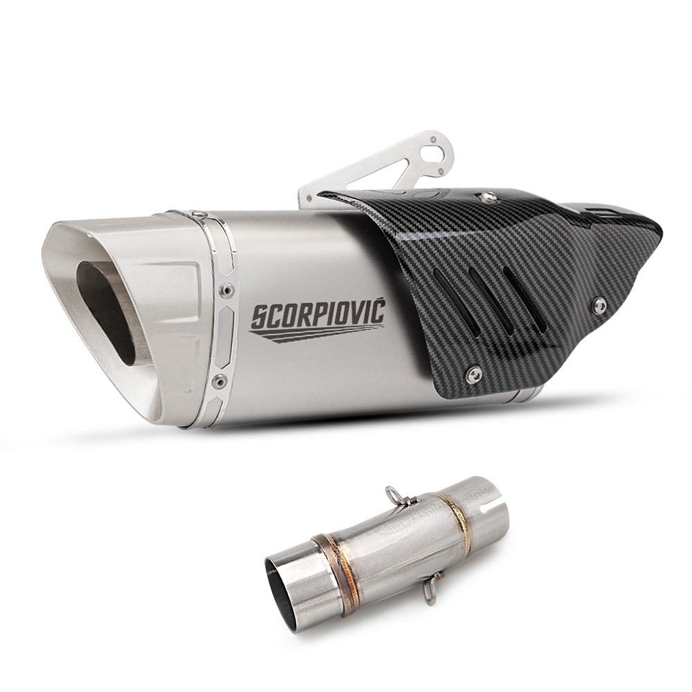 Motorcycle Exhaust Pipe Modification Z400 Stainless Steel Mid-Section and Tail-Section Silencer, Non-Destructive Installation 2017- Present