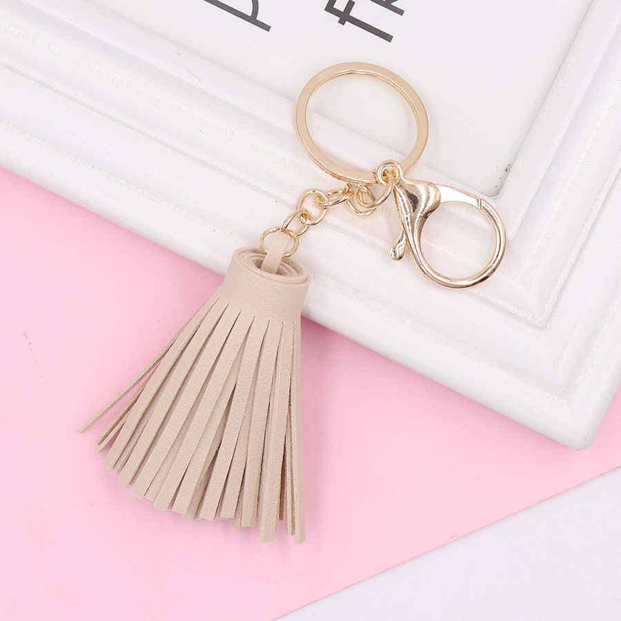 5cm cuero borla llavero moda pu cuero bolsa equipaje colgante Ropa Accesorios accesorios de cuero al por mayor
