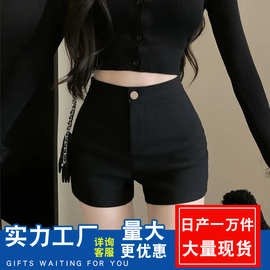 黑色下半身失踪四季短裤女夏季高腰显瘦a字紧身弹力辣妹热裤供应