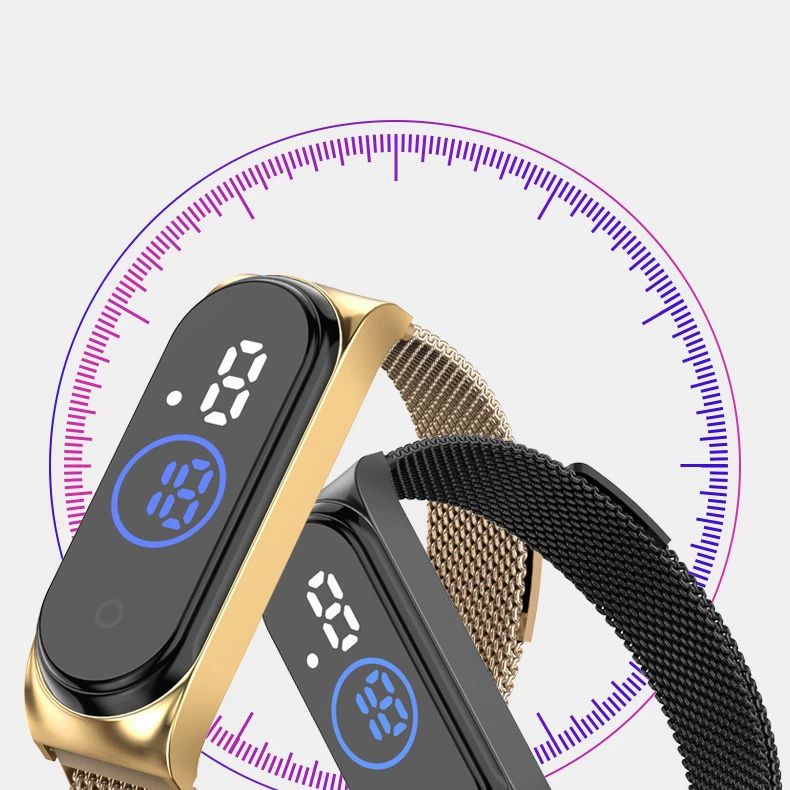 Сенсорный экран водонепроницаемый спортивный электронный магнит для часов Милан с оптовыми практическими подарками 10 юаней магазин завод прямых продаж