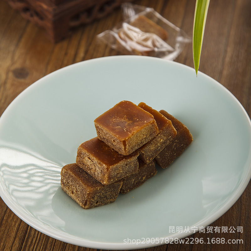 Yunnan Brown Sugar Cube Traditional Handcrafted Cane Sugar Individually Wrapped 500g quality and texture