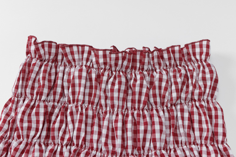 Women's Sexy Plaid Bikini High-waisted Two-piece Pant Set_voghion.com