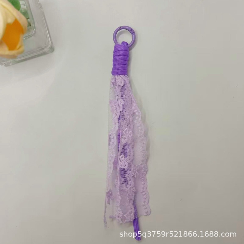 爆款饰品配件挂饰手机汽车钥匙扣挂绳箱包多巴胺飘带挂绳饰品|undefined