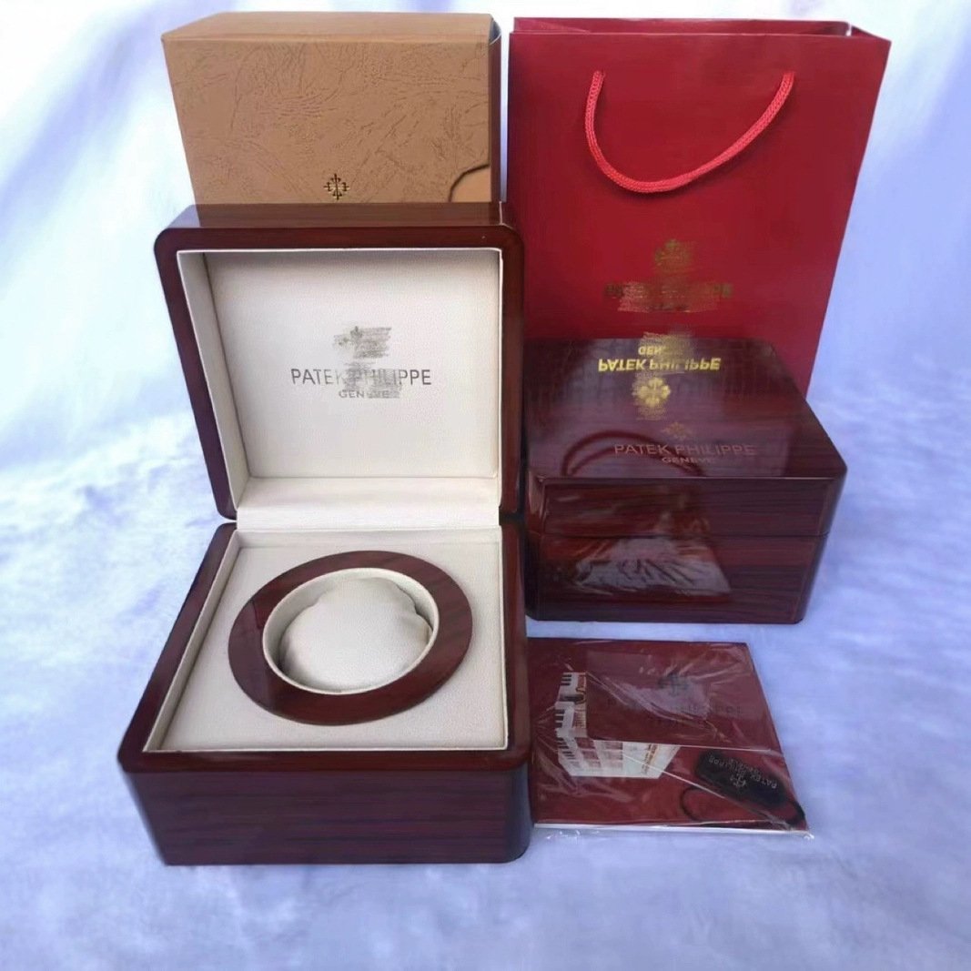 Patek Watch Box Watch Storage Box Nautilus Series Watch Packaging Box Round Wood P P Home Full Set of Gift Watches