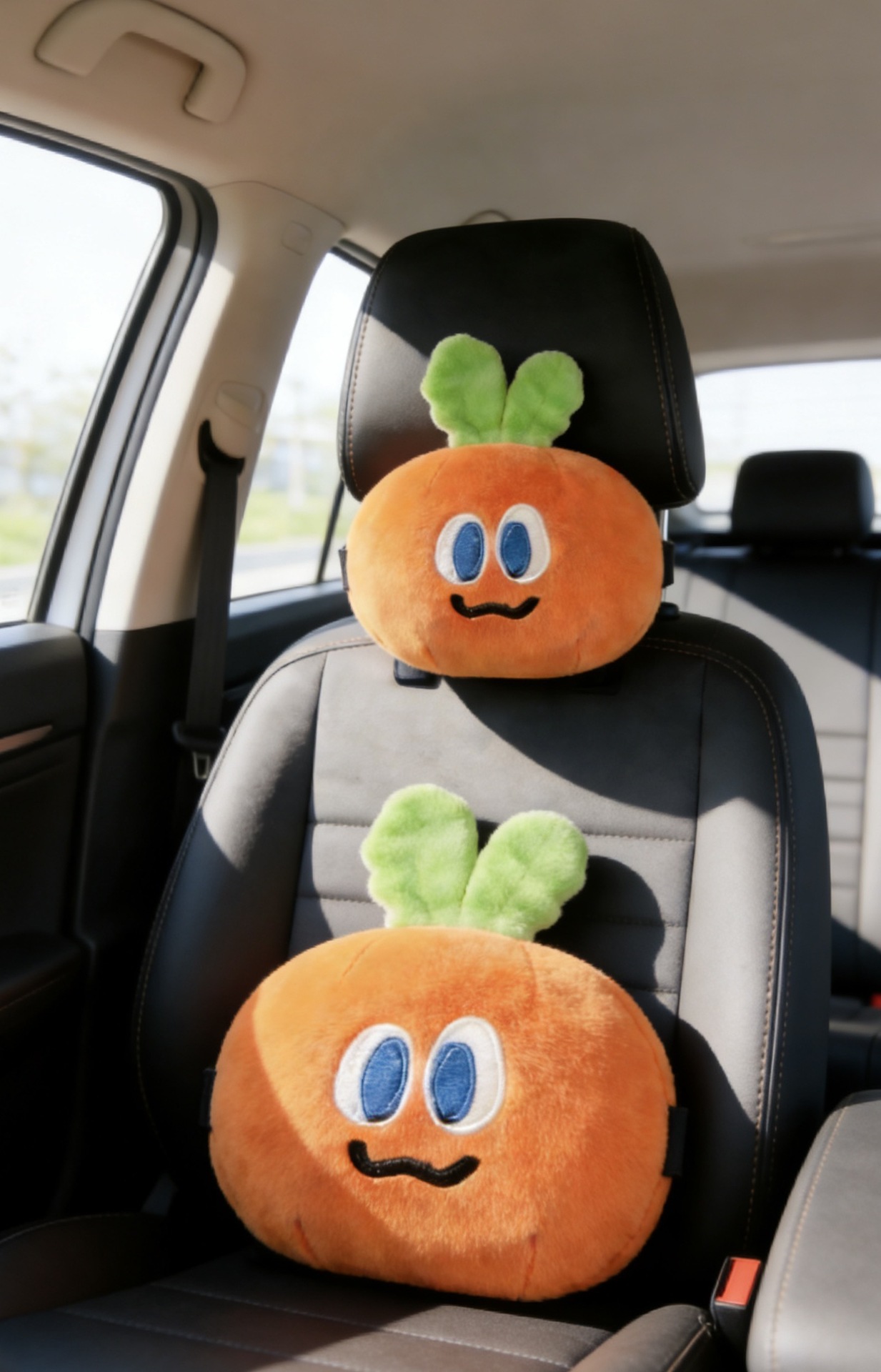 Car headrest cartoon plush toy, Mayday merchandise, cute decorative pillow, car headrest and neck pillow