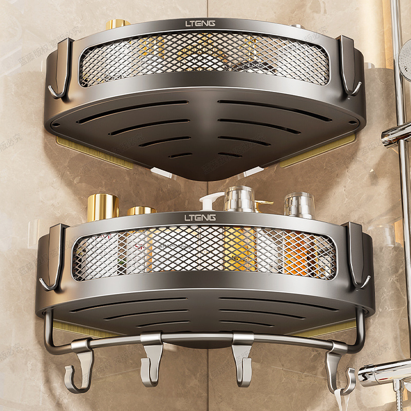 Bathroom Traceless Adhesive Triangle Basket Storage Rack for Home Toilet Washbasin Wall-Mounted Storage, No-Drill Bathroom Organizer Bathroom Traceless Adhesive Triangle Basket Storage Rack for Home Toilet Washbasin Wall-Mounted Storage, No-Drill Bathroom Organizer