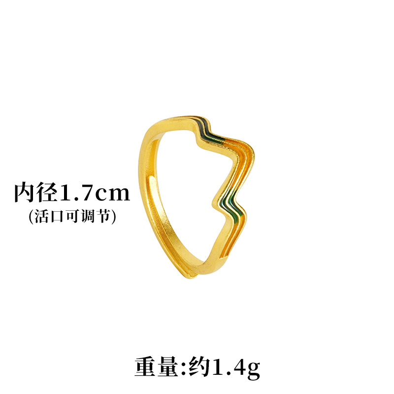 Vietnam esmalte de oro de arena mil millas de anillo Jiangshan pequeño libro rojo fabricantes directamente para la superposición colina anillo al por mayor