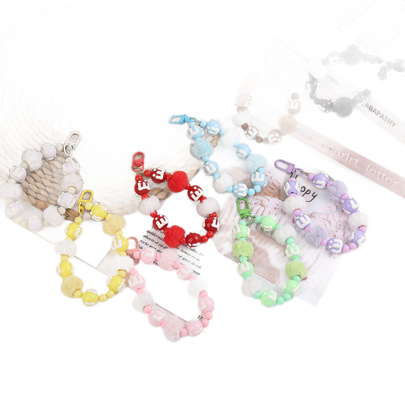 Nuevas letras creativas cuentas colgantes de teléfonos móviles bolsos bolsas de pelo llaveros de automóviles joyas colgantes caja ciega en vivo