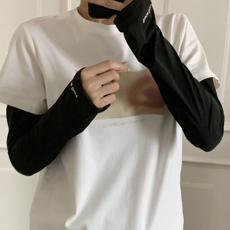 Mangas de hielo de nailon, mangas de seda de hielo, protector de brazo de ciclismo suelto de verano para mujer, cordón de protección UV, mangas de hielo, mangas de protección solar