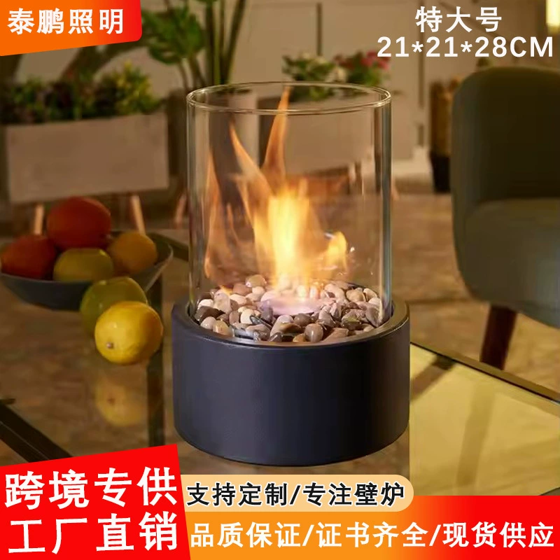 Трансграничный взрыв круглый алкогольный камин портативный рабочий стол настоящий огонь нагреватель печи оптом tabletopfirepit