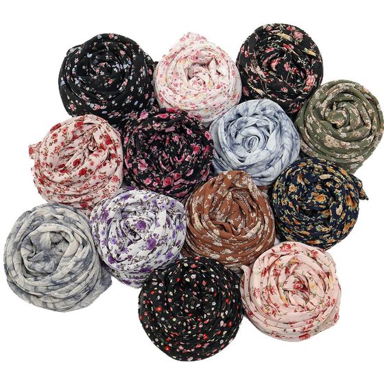 Cross-border New Hot 115 Printed Chiffon Large Square Scarf Spring and Summer All-match Floral Shawl Fashion High-end Headscarf for Women