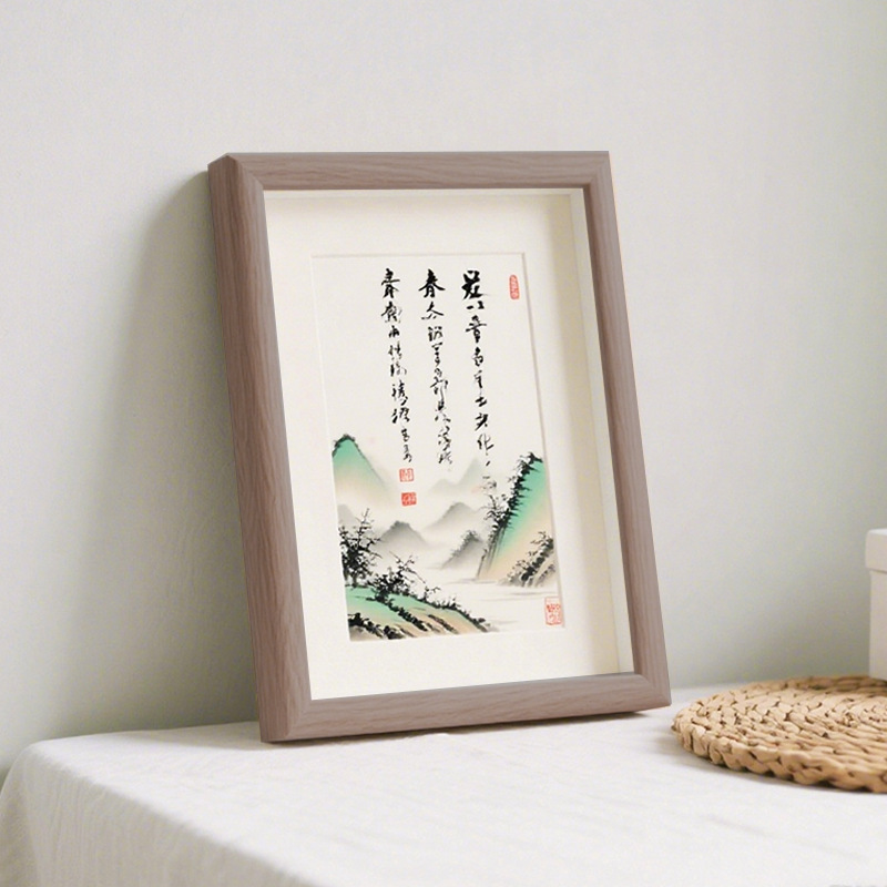 简约木制中空相框摆台6寸7寸8寸创意照片diy立体装饰居家礼物画框|undefined