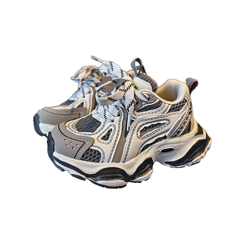 9903 Autunno Nuovo Ragazzi Casuale Medio e Grande Bambini Sport Ragazze Coreano Versione Papà Studente Scarpe Alla Moda_voghion.com