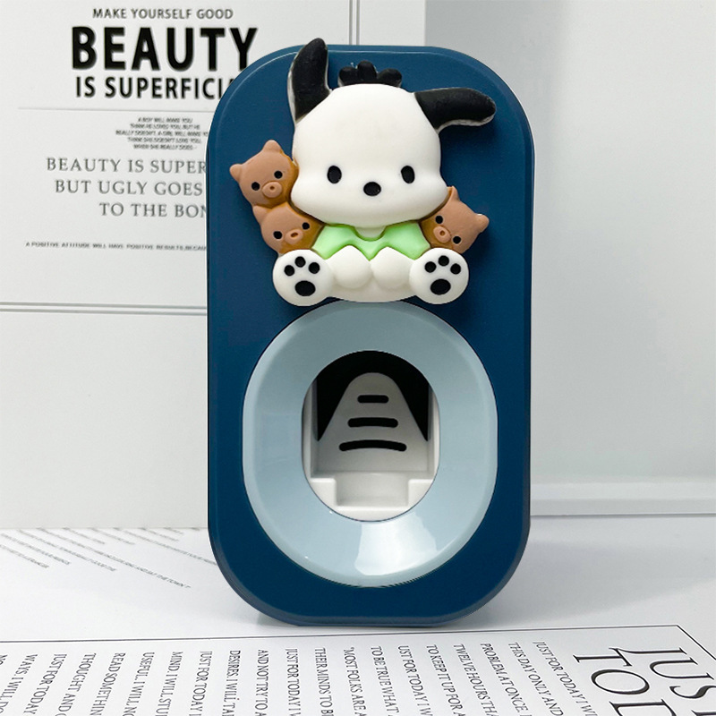 自動歯磨き粉絞り器、怠惰な絞り器、漫画のかわいいステッチ、子供用壁掛けパンチフリーラック|undefined