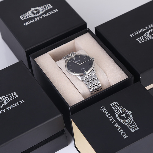 Branded black packaging watch box accessories gift box wholesale from Zhejiang