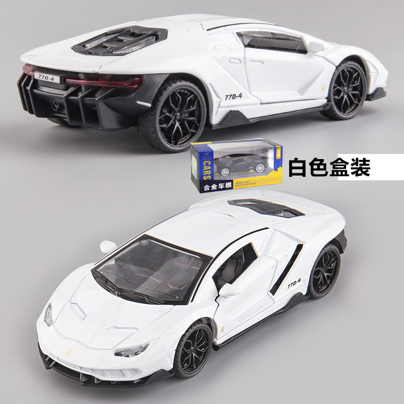 Weili aleación coche modelo 1:32 LANBO lp770 coche deportivo 3 Puerta Abierta tira del coche de juguete de sonido y luz modelo adornos