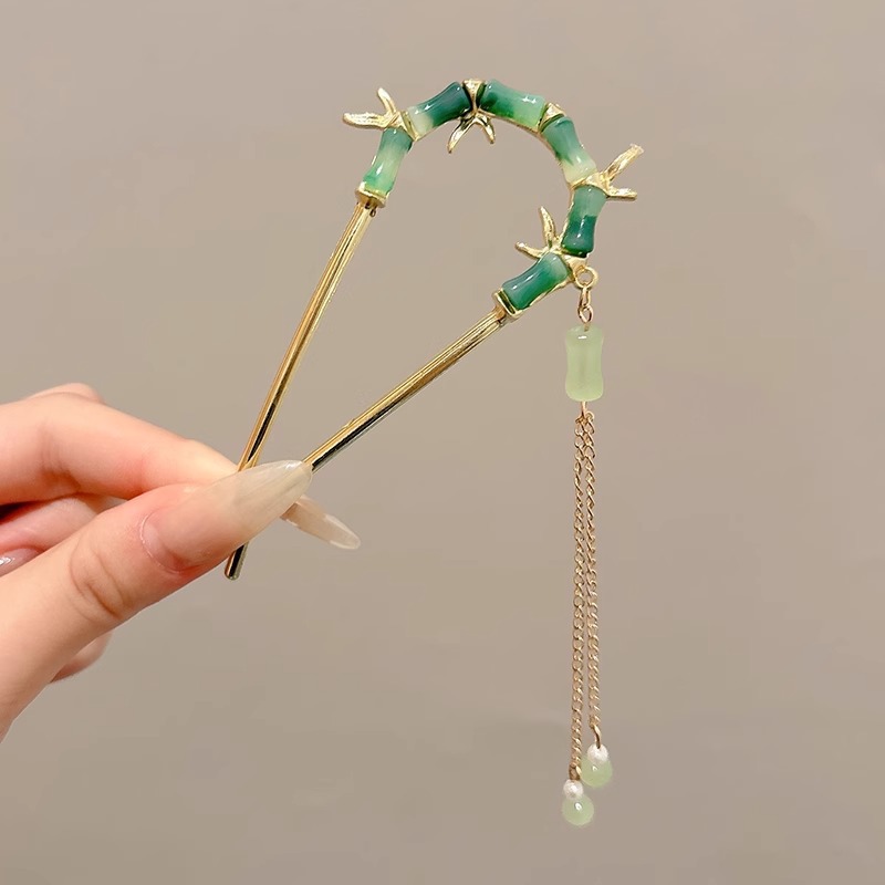 Papillón de cristal de alta sensación en forma de U pinzas de cabello pinzas