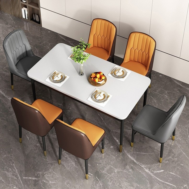 silla de comedor silla de respaldo doméstica silla de mesa de comedor moderna simple ligera taburetes de hotel de lujo nórdico red silla de mahjong