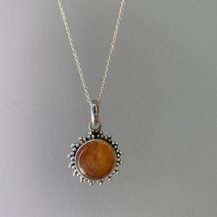 wish cross-border new bocia style gem sun pendant vintage alloy necklace wholesale