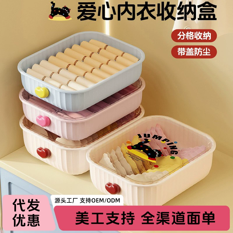 Коробка для хранения домашнего нижнего белья допамин с разделенными носками