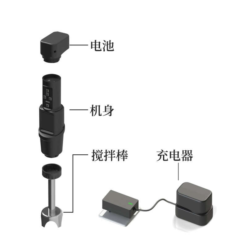クロスボーダー充電ハンディミキサーブラシレスモーターの2つの操作方式均質ミキサー充電タイプミキサー|undefined