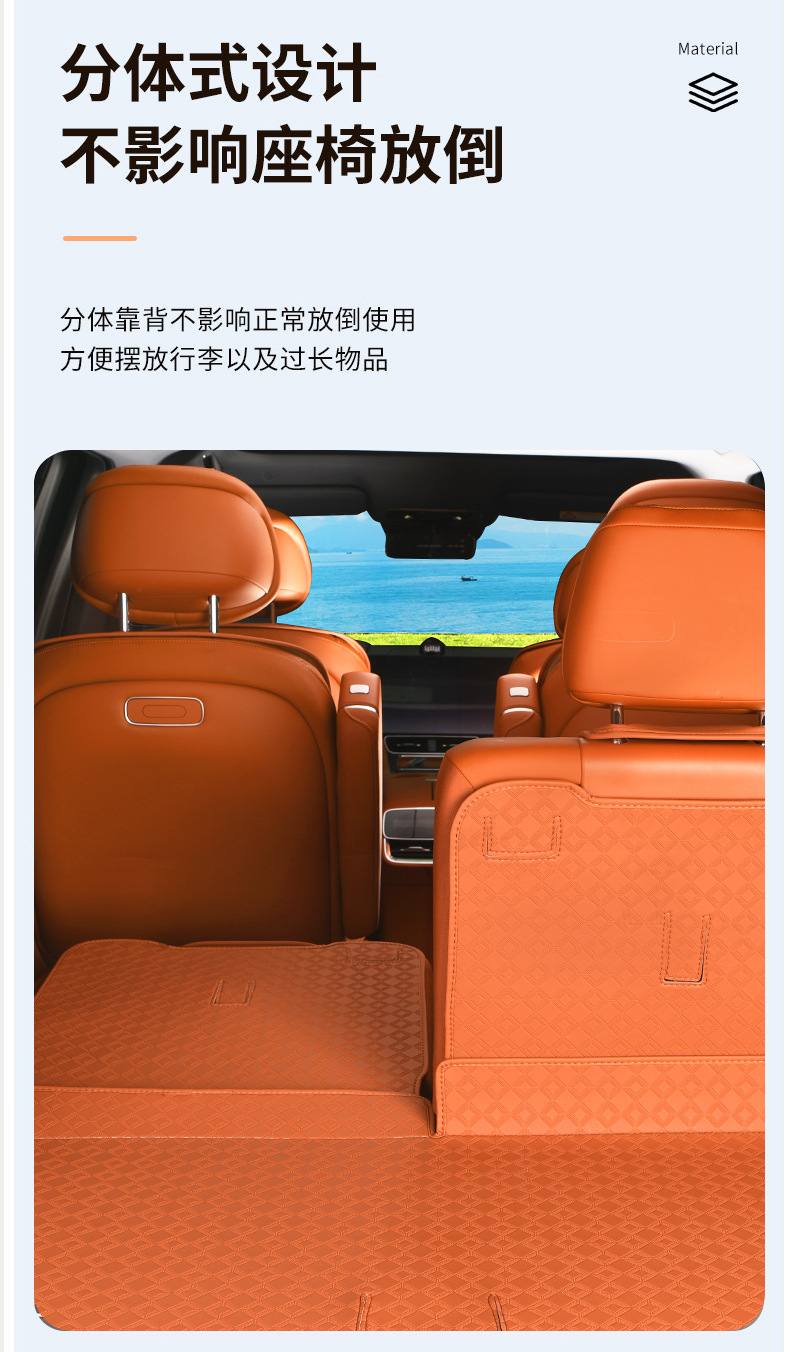 Suitable for 25 Models of Wenjie M8 Trunk Mats, Fully Enclosed M8 Special Trunk Mats, Five-Seater and Six-Seater Interior Decoration Supplies