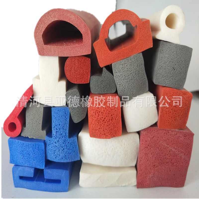 耐高温硅胶条 发泡硅胶条 密封条（可来图来样品加工定）