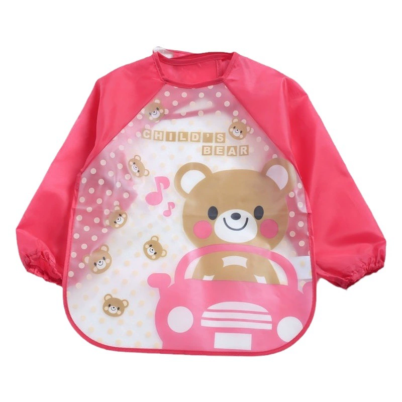 Фабричная детская накидка, непромокаемая детская одежда для еды, детская одежда с рисунком, одежда из ЭВА с длинным рукавом, ретро-одежда в наличии