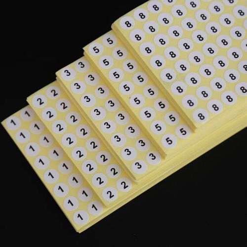 Circular number sticker, adhesive numeric label, self-adhesive ID tag, classification mark, small diameter 10mm
